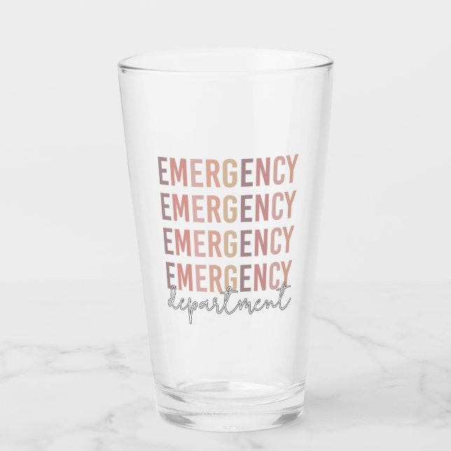 Emergency Department ER Staff | ER Nurse | ER Tech Glass (Front)
