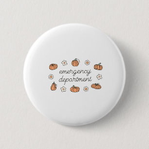 Emergency Department Fall Pumpkins Ed Er Thanksgiv 6 Cm Round Badge
