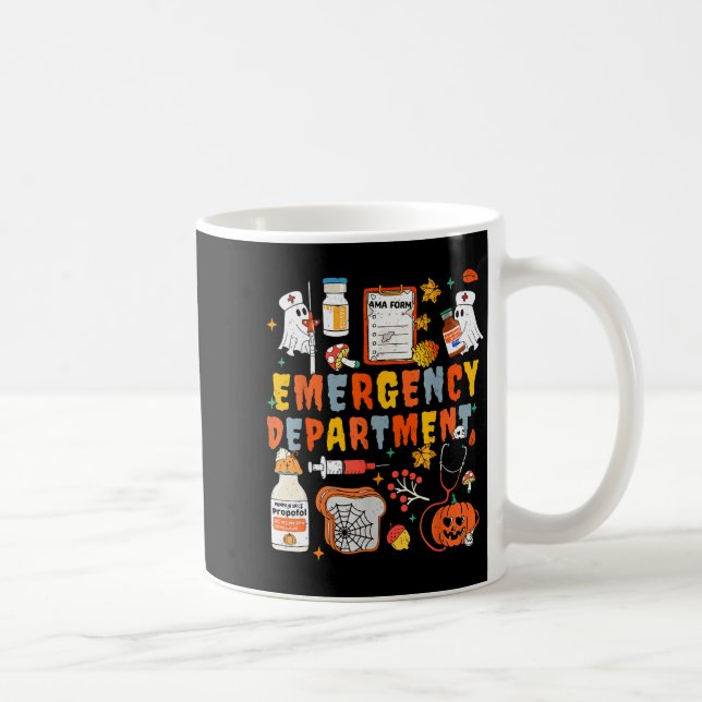Emergency Department Funny Er Nurse Halloween Soky Coffee Mug (Right)