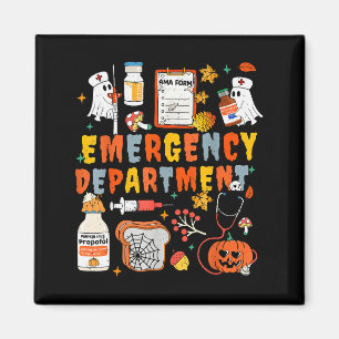 Emergency Department Funny Er Nurse Halloween Soky Magnet