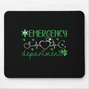 Emergency Department Funny Er Nurse Irish St Patri Mouse Mat