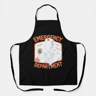 Emergency Department Funny Halloween Nurse Essenti Apron