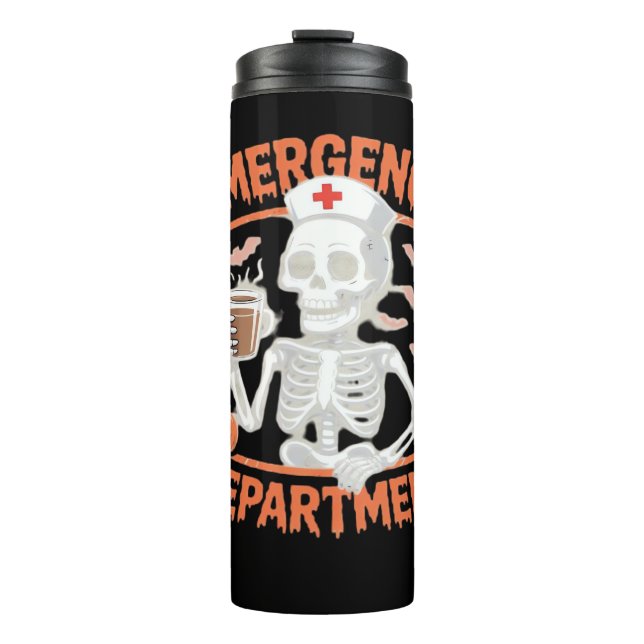 Emergency Department Funny Halloween Nurse Essenti Thermal Tumbler (Front)