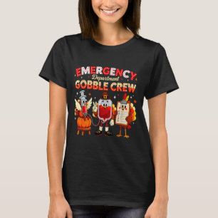 Emergency Department Gobble Crew Thanksgiving Nurs T-Shirt