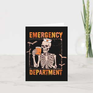 Emergency Department Halloween Nurse Emergency Roo Card