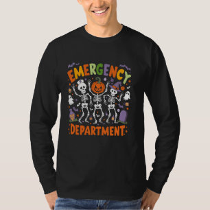 Emergency Department Halloween Skeleton Nurse Danc T-Shirt