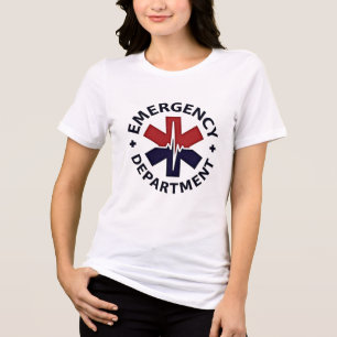 Emergency Department – Minimalist Circular Emblem Tri-Blend Shirt