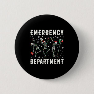 Emergency Department Nurse Skeleton Dancing Christ 6 Cm Round Badge