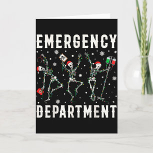 Emergency Department Nurse Skeleton Dancing Christ Card