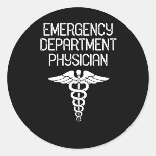 Emergency Department Physician ER Doctor Classic Round Sticker