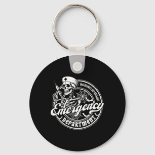 Emergency Department Skeleton Er Nurse Halloween 2 Key Ring