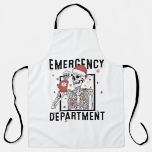 Emergency Department Skeleton Nursing Coffee Lover Apron