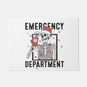 Emergency Department Skeleton Nursing Coffee Lover Doormat