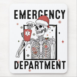 Emergency Department Skeleton Nursing Coffee Lover Mouse Mat