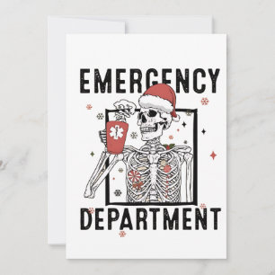 Emergency Department Skeleton Nursing Coffee Lover Thank You Card