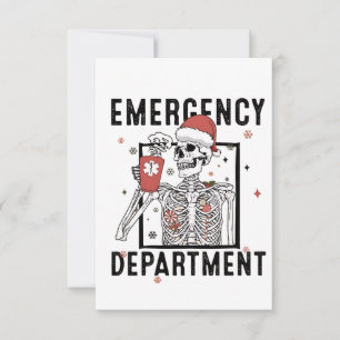 Emergency Department Skeleton Nursing Coffee Lover Thank You Card