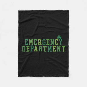 Emergency Department St Patricks Day Emergency Roo Fleece Blanket