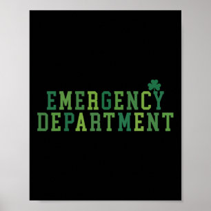 Emergency Department St Patricks Day Emergency Roo Poster