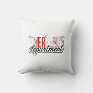 Emergency Department Typography Shirt Design_1 Cushion