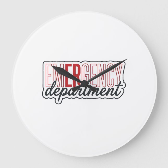 Emergency Department Typography Shirt Design_1 Large Clock (Front)