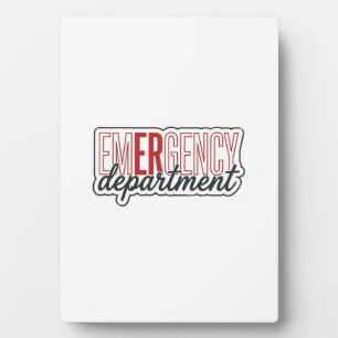 Emergency Department Typography Shirt Design_1 Plaque