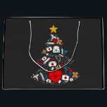 Emergency Department Xmas Tree Nurse Large Gift Bag<br><div class="desc">quilted Christmas tree,  holiday quilter,  patchwork Xmas,  sewing meme 2025,  festive stitching,  fabric art tree,  quilting lover gift,  crafty holiday</div>