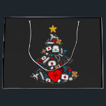 Emergency Department Xmas Tree Nurse Large Gift Bag<br><div class="desc">quilted Christmas tree,  holiday quilter,  patchwork Xmas,  sewing meme 2025,  festive stitching,  fabric art tree,  quilting lover gift,  crafty holiday</div>