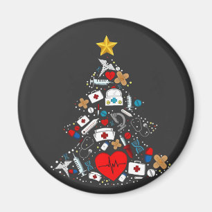 Emergency Department Xmas Tree Nurse Magnet