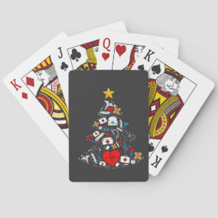 Emergency Department Xmas Tree Nurse Playing Cards