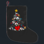 Emergency Department Xmas Tree Nurse Small Christmas Stocking<br><div class="desc">quilted Christmas tree,  holiday quilter,  patchwork Xmas,  sewing meme 2025,  festive stitching,  fabric art tree,  quilting lover gift,  crafty holiday</div>