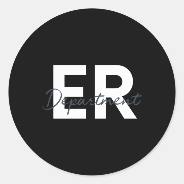 Emergency Dept Emergency Room Er Healthcare Nursin Classic Round Sticker (Front)