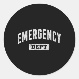 Emergency Dept Er Doctor Physician Nurse Classic Round Sticker