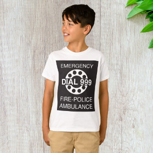 Emergency Dial 999 Sign Fire Police Ambulance  T-Shirt