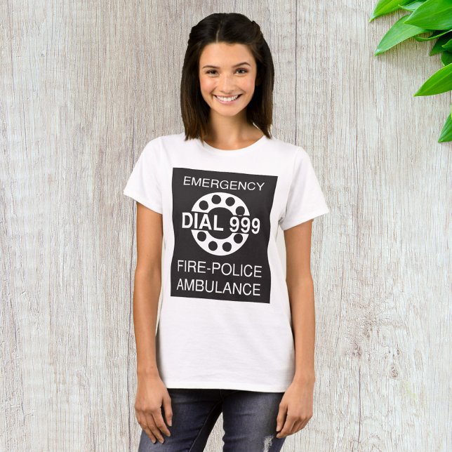Emergency Dial 999 Sign Fire Police Ambulance  T-Shirt (Creator Uploaded)