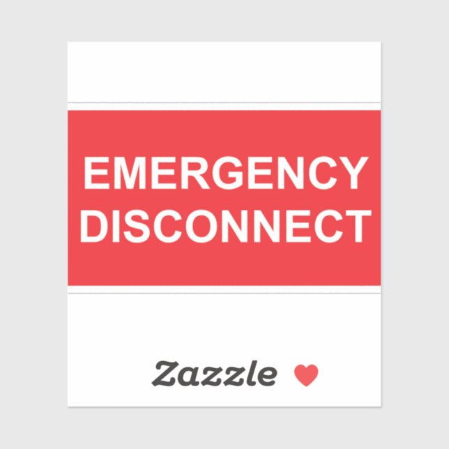 Emergency Disconnect Sticker (Sheet)