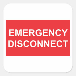 Emergency Disconnect Sticker Sheet