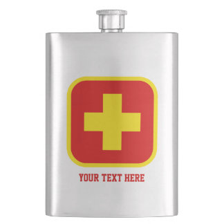 Emergency Drink Flask with Custom Text