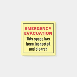 Emergency Evacuation Fire Drill Floor Suite Warden Post-it Notes