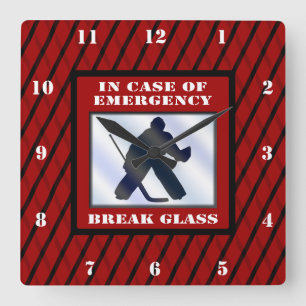 Emergency Hockey Goalie Wall Clock