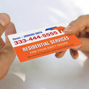 Emergency Housing and Residential Services Magnetic Business Card