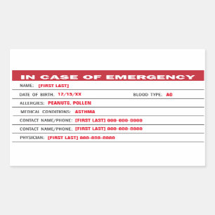 Emergency Information add text Sticker