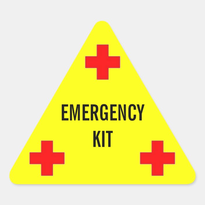 Emergency Kit Label Zazzle.co.uk
