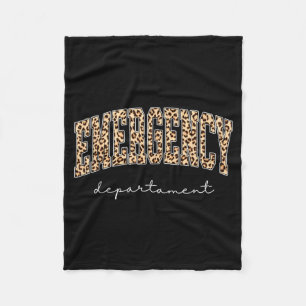 Emergency Leopard Er Rn Nurse Department Fleece Blanket