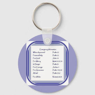 Emergency List of Scripture, Inspiration Key Ring