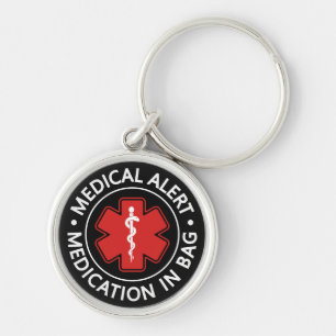 Emergency Medical Alert First Aid Medical Bag  Key Ring