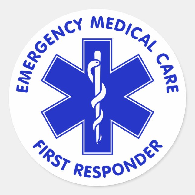 Emergency Medical Care First Responder Classic Round Sticker (Front)