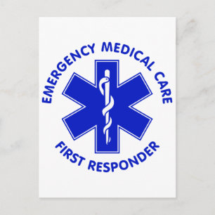 Emergency Medical Care First Responder Postcard
