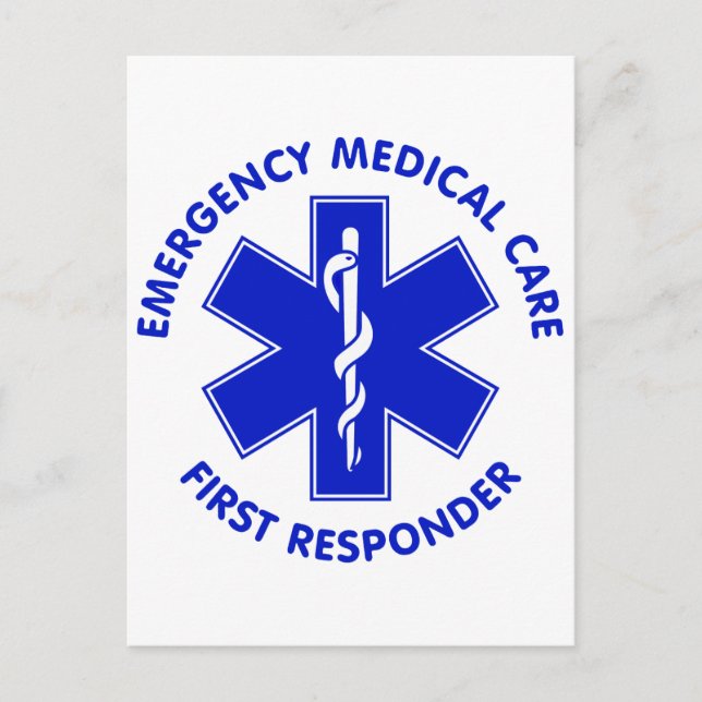 Emergency Medical Care First Responder Postcard (Front)