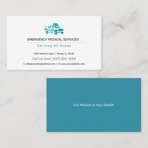 Emergency Medical Services   Ambulance Business Card