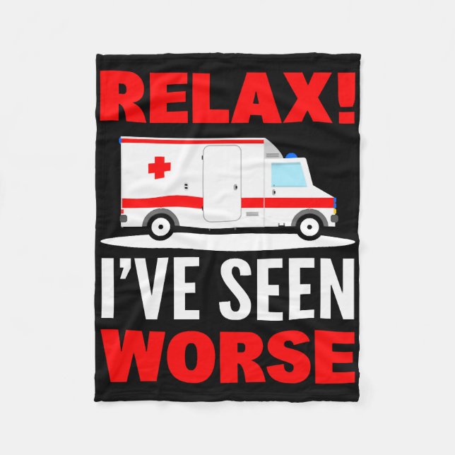 Emergency Medical Services Ambulance Driver Fleece Blanket (Front)